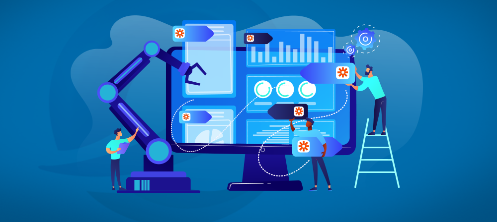 Using Zapier for Marketing Automation, visual by Elandz